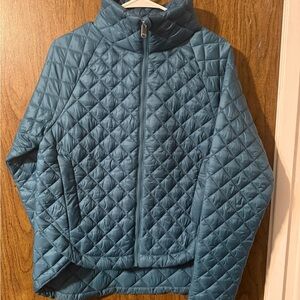 Athleta Blue Quilted Puffer Jacket